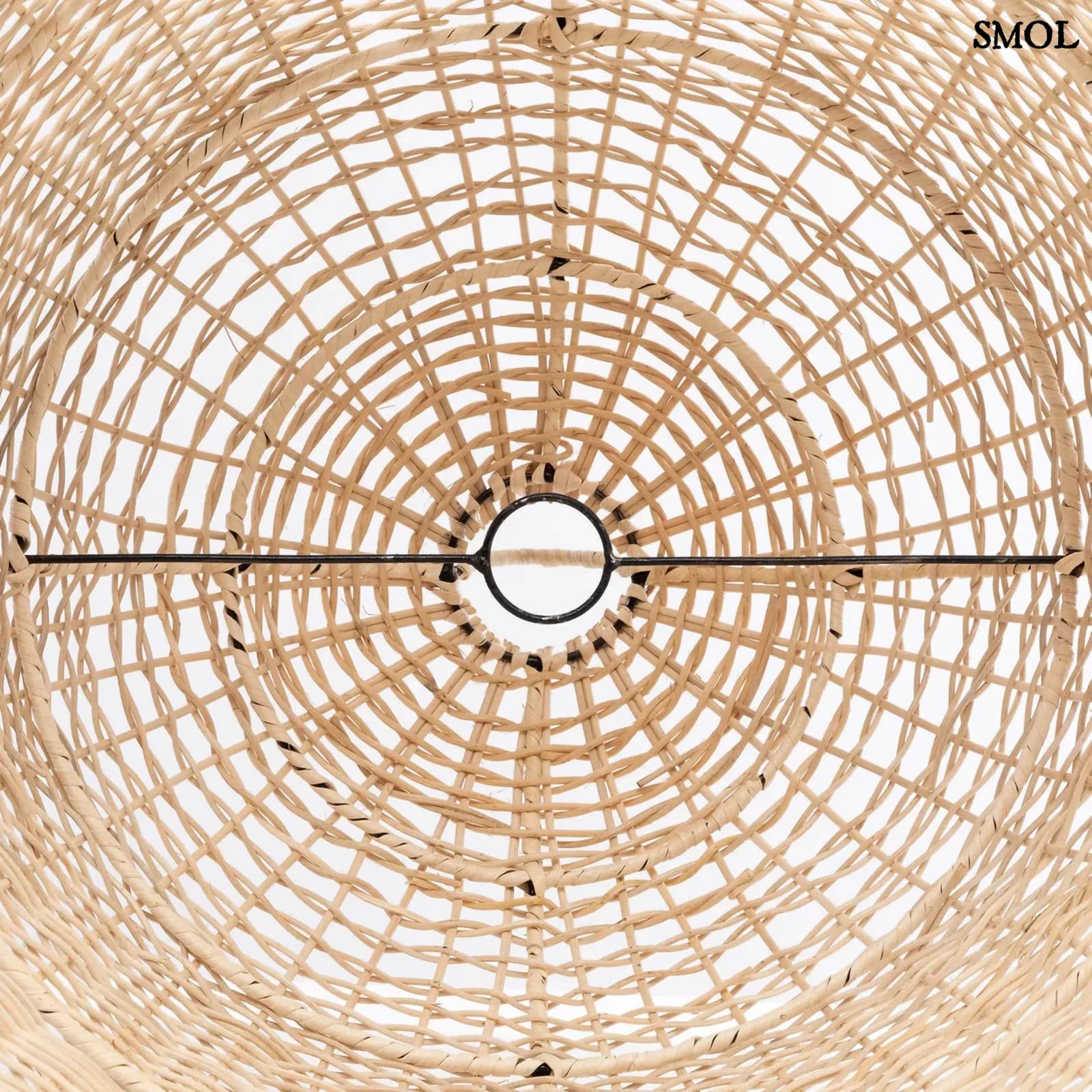 Természetes Rattan Függőlámpaernyő, 55 cm | AMALFI | SMOL - alulról nagyítva