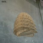 Természetes Rattan Függőlámpaernyő, 55 cm | GOOD VIBES | SMOL - alulról, ferdén