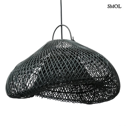 Természetes Rattan Függőlámpaernyő, ⌀60 cm | CLOUD | SMOL - fehér háttérrel