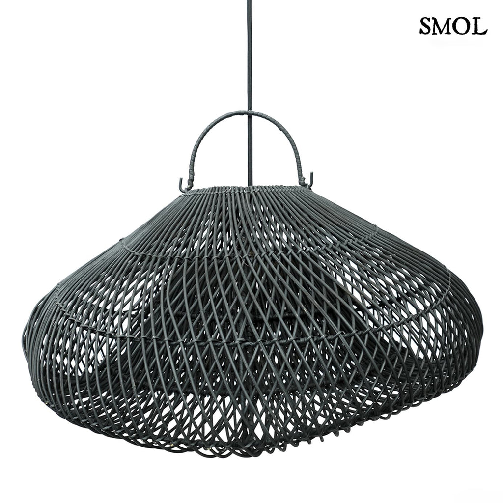 Természetes Rattan Függőlámpaernyő, ⌀60 cm | CLOUD | SMOL - rövidebb oldal