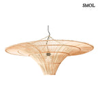 Természetes Rattan Függőlámpaernyő, ⌀60 cm | SKY | SMOL - fehér háttérrel