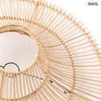 Természetes Rattan Függőlámpaernyő, ⌀60 cm | SKY | SMOL - ív felülről