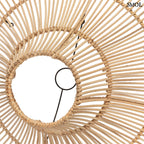 Természetes Rattan Függőlámpaernyő, ⌀60 cm | SKY | SMOL - ferdén, nagyítva