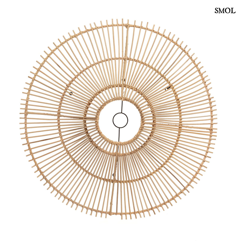 Természetes Rattan Függőlámpaernyő, ⌀60 cm | SKY | SMOL - alulról