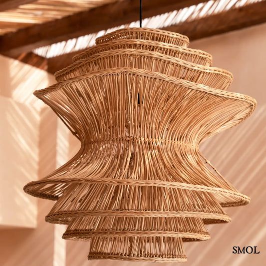 Természetes Rattan Függőlámpaernyő, 63 cm | SHIITAKE | SMOL - felfüggesztve