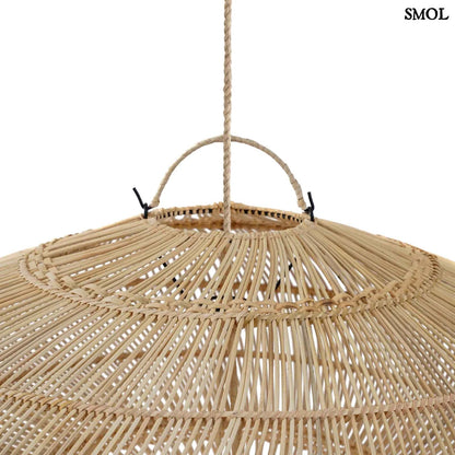 Függőlámpaernyő - natúr, rattan, ⌀75 cm | MACARON | SMOL - felső rész nagyítva