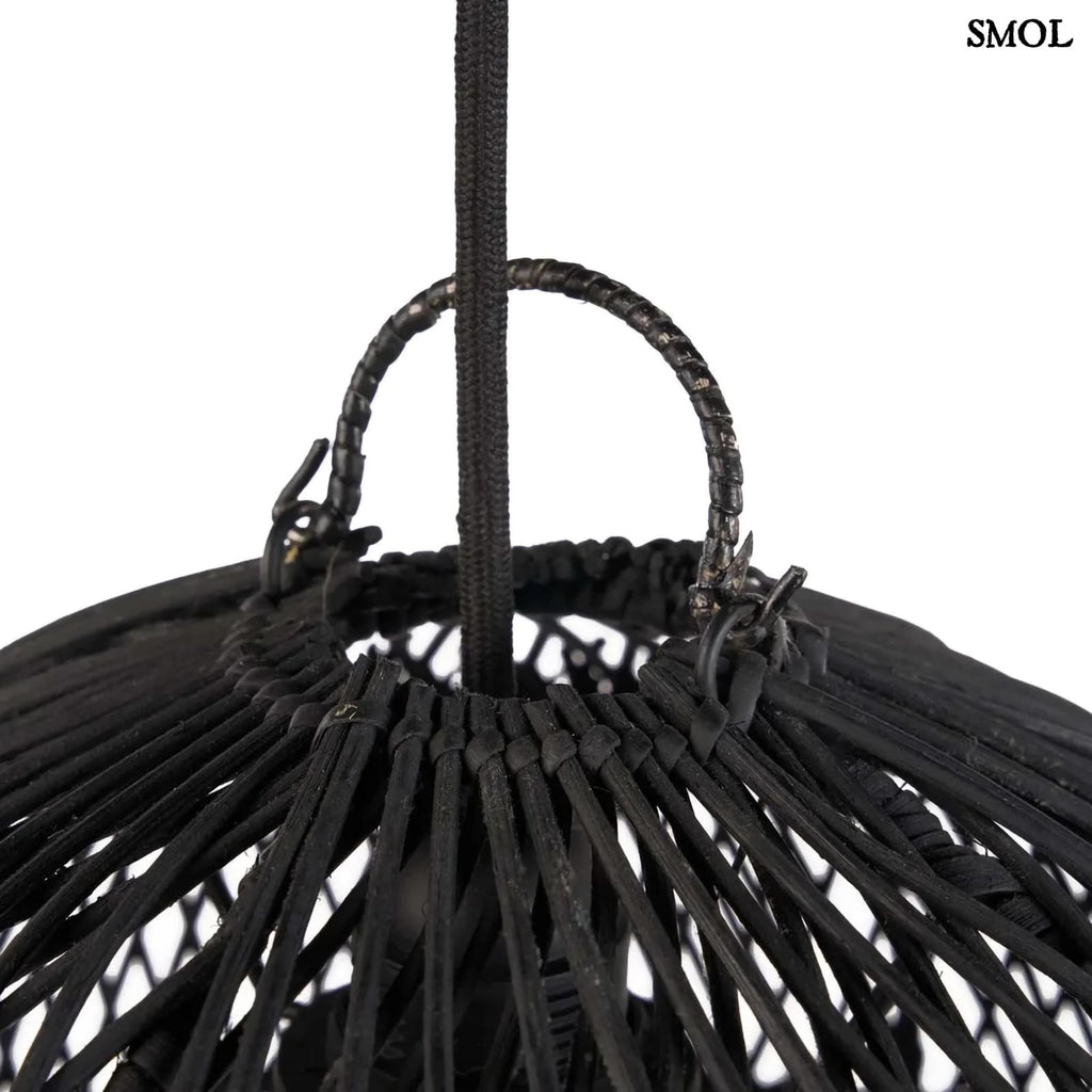 Természetes Rattan Függőlámpaernyő, ⌀30 cm | BUBBLE | SMOL - felső rész nagyítva