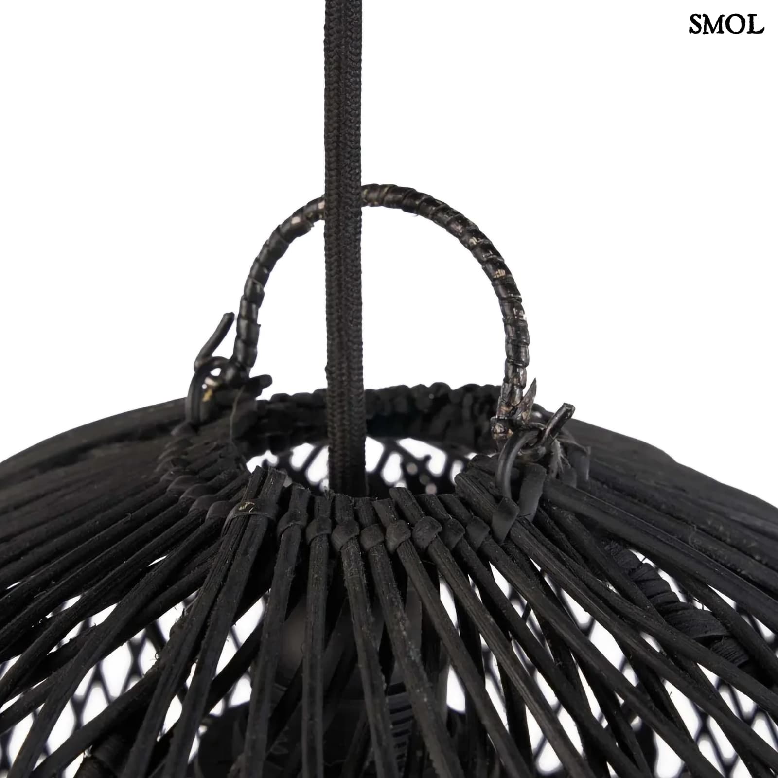 Természetes Rattan Függőlámpaernyő, ⌀30 cm | BUBBLE | SMOL - felső rész nagyítva