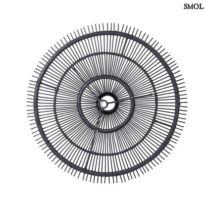 Természetes Rattan Függőlámpaernyő, ⌀60, fekete | SKY | SMOL - felülről