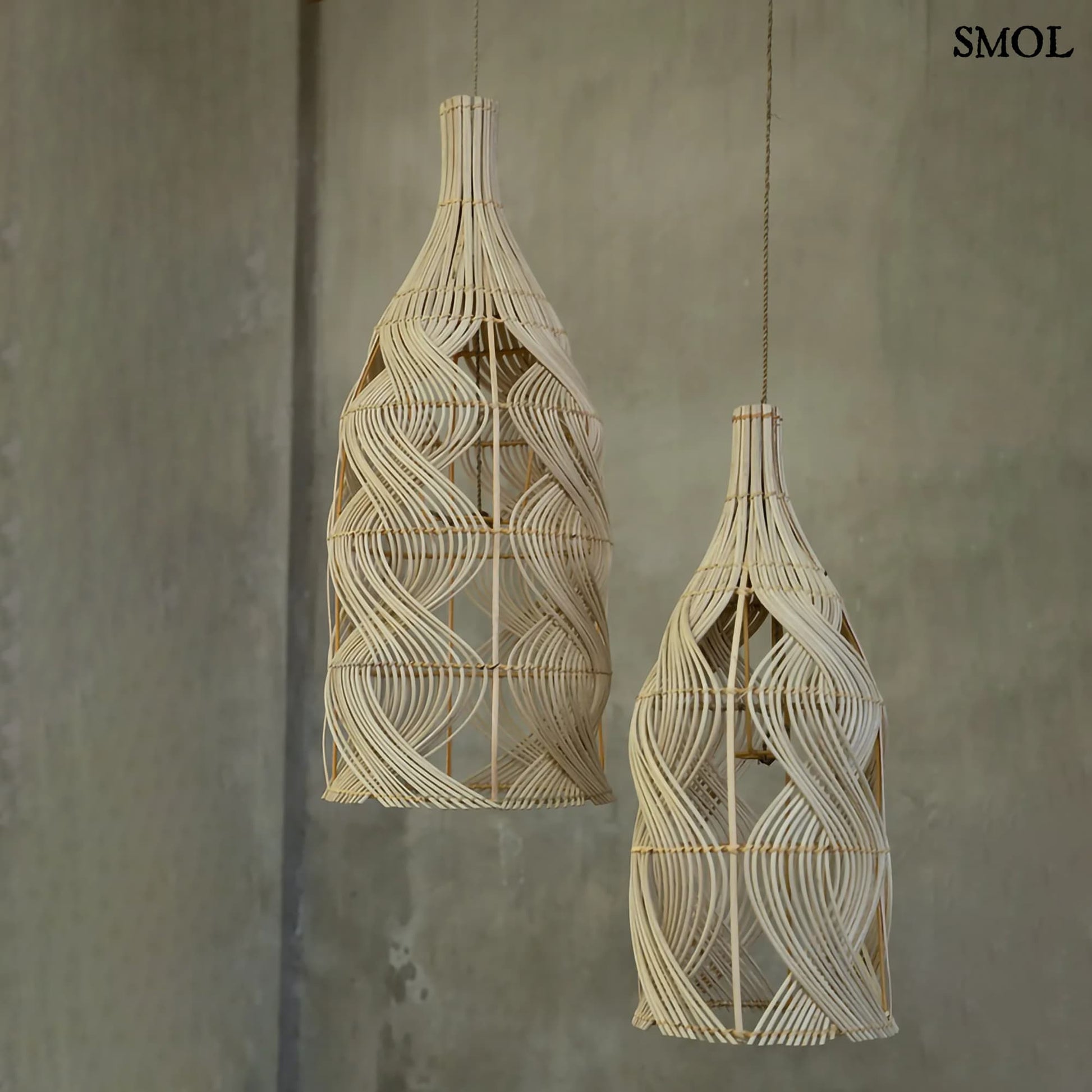 Természetes Rattan Lámpaernyő, 55 cm | GARAFFA | SMOL - két méretben