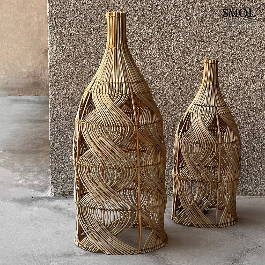 Természetes Rattan Lámpaernyő, 70 cm | GARAFFA | SMOL - két méretben, padlón