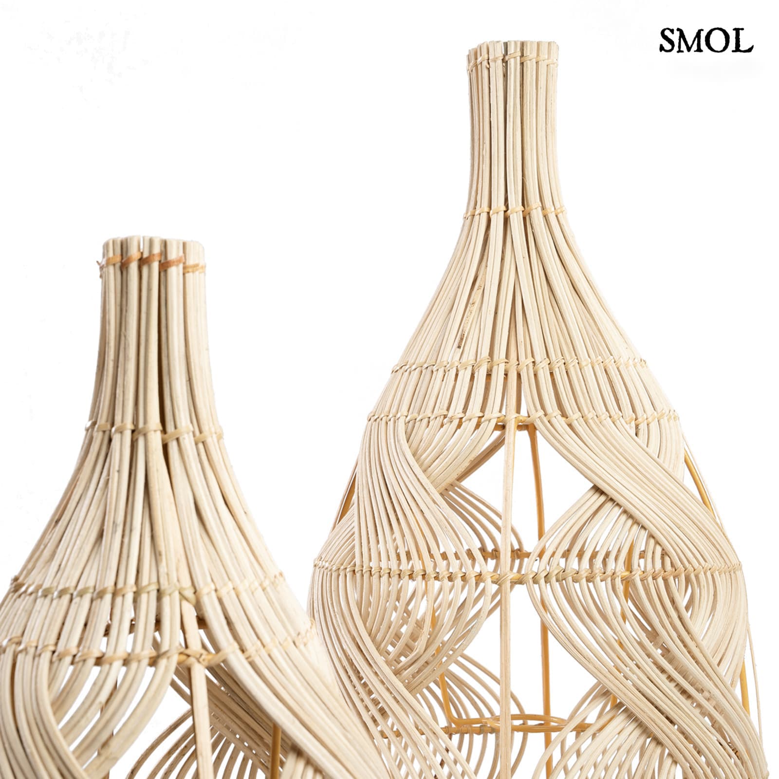 Természetes Rattan Lámpaernyő, 70 cm | GARAFFA | SMOL - felső rész nagyítva