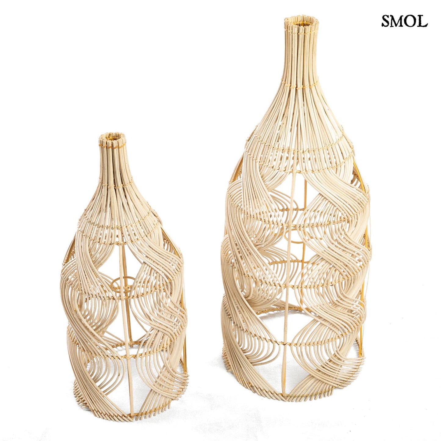 Természetes Rattan Lámpaernyő, 70 cm | GARAFFA | SMOL -felülről, ferdén