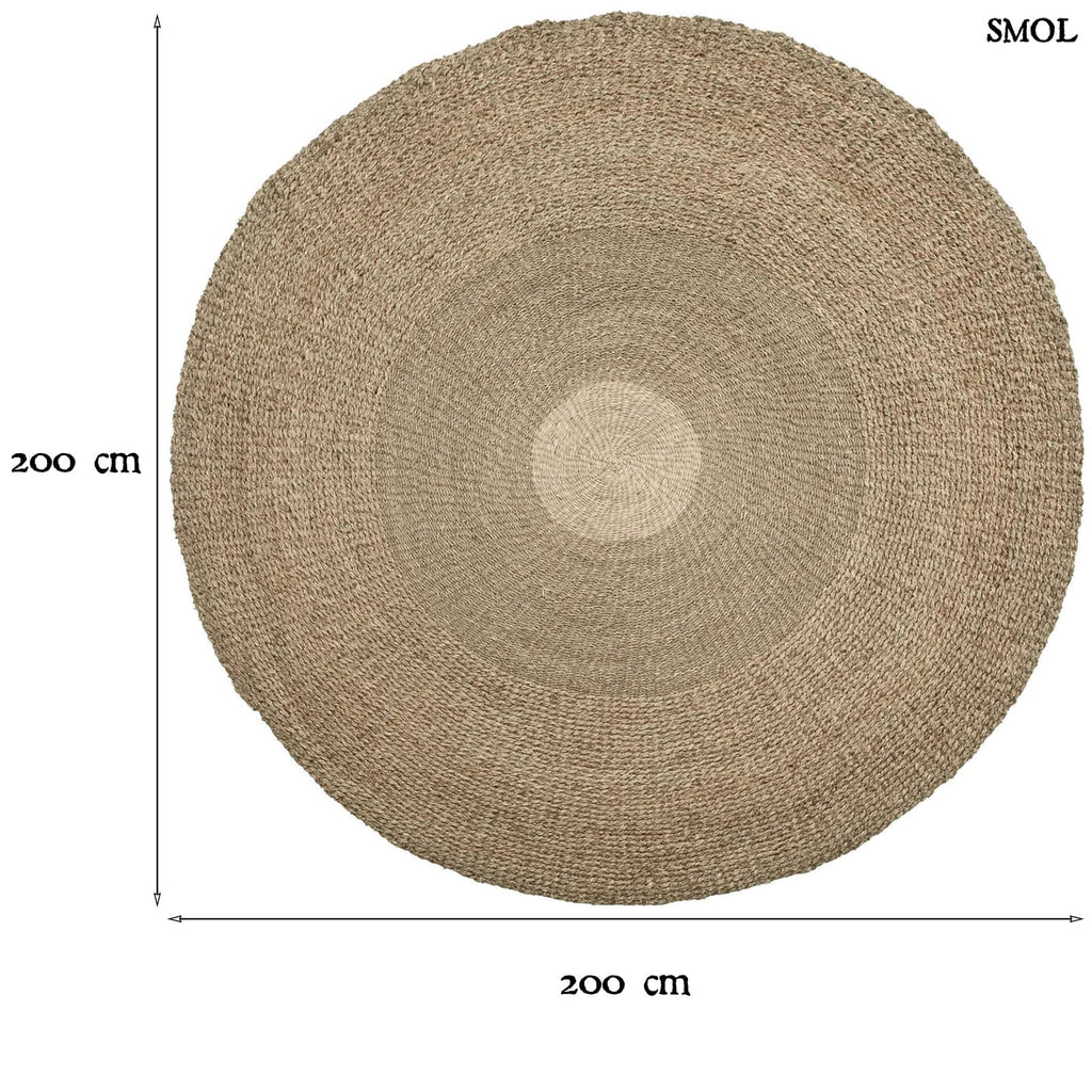 Természetes Tengerifű Szőnyeg, 200 cm | MEKONG | SMOL - méretekkel