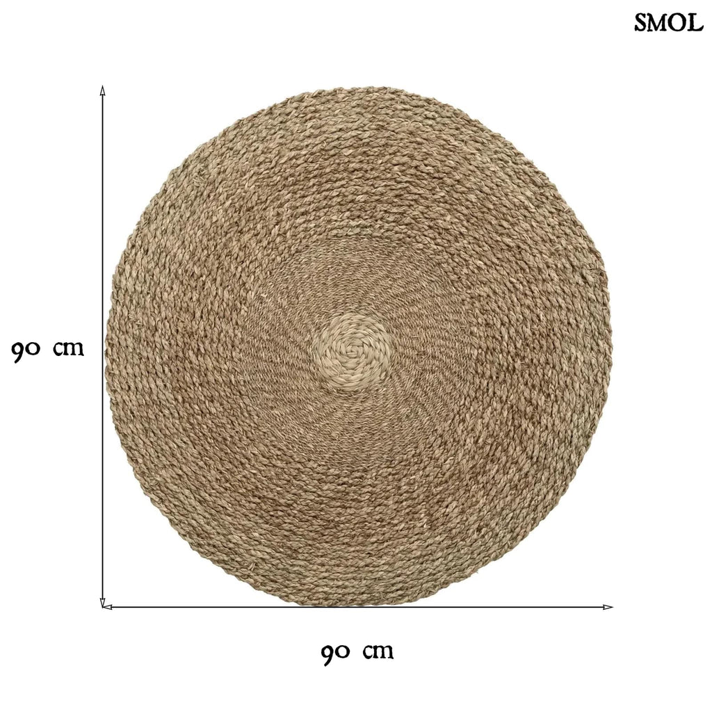 Természetes Tengerifű Szőnyeg, 90 cm | MEKONG | SMOL - méretekkel