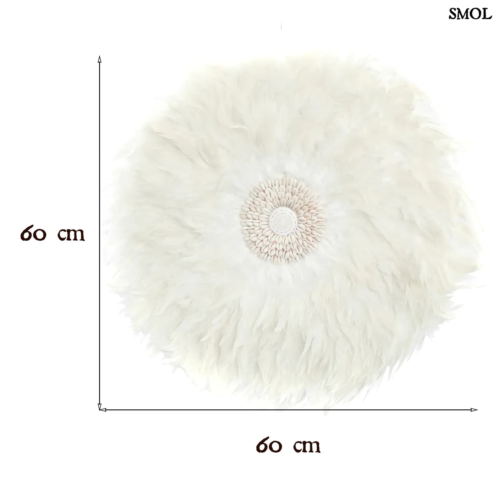 Tollas Fali Dekoráció Kagylóval, 60 cm| COASTAL JUJU | SMOL - méretekkel