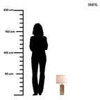 Travertin Asztali Lámpa Pamut Lámpaernyővel | ROSIE | SMOL - méretarányosan