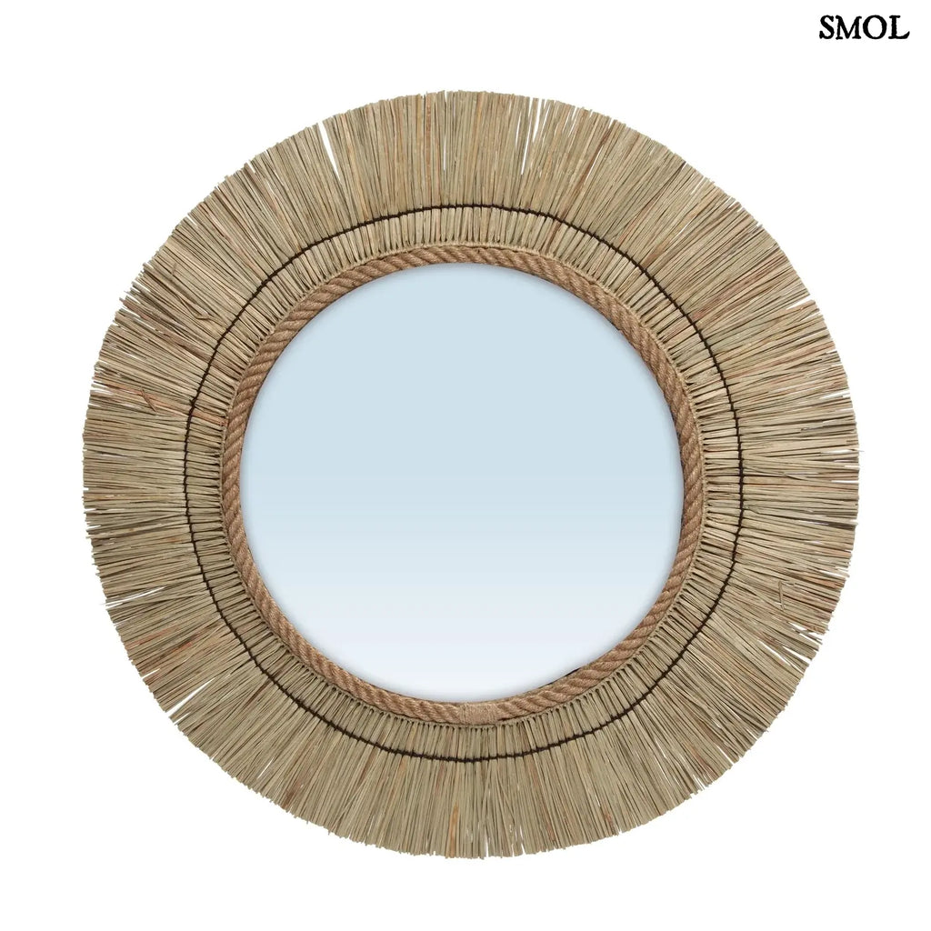 Tükör Természetes Fűből – Kerek, 65 cm | BARTH | SMOL - fehér háttérrel