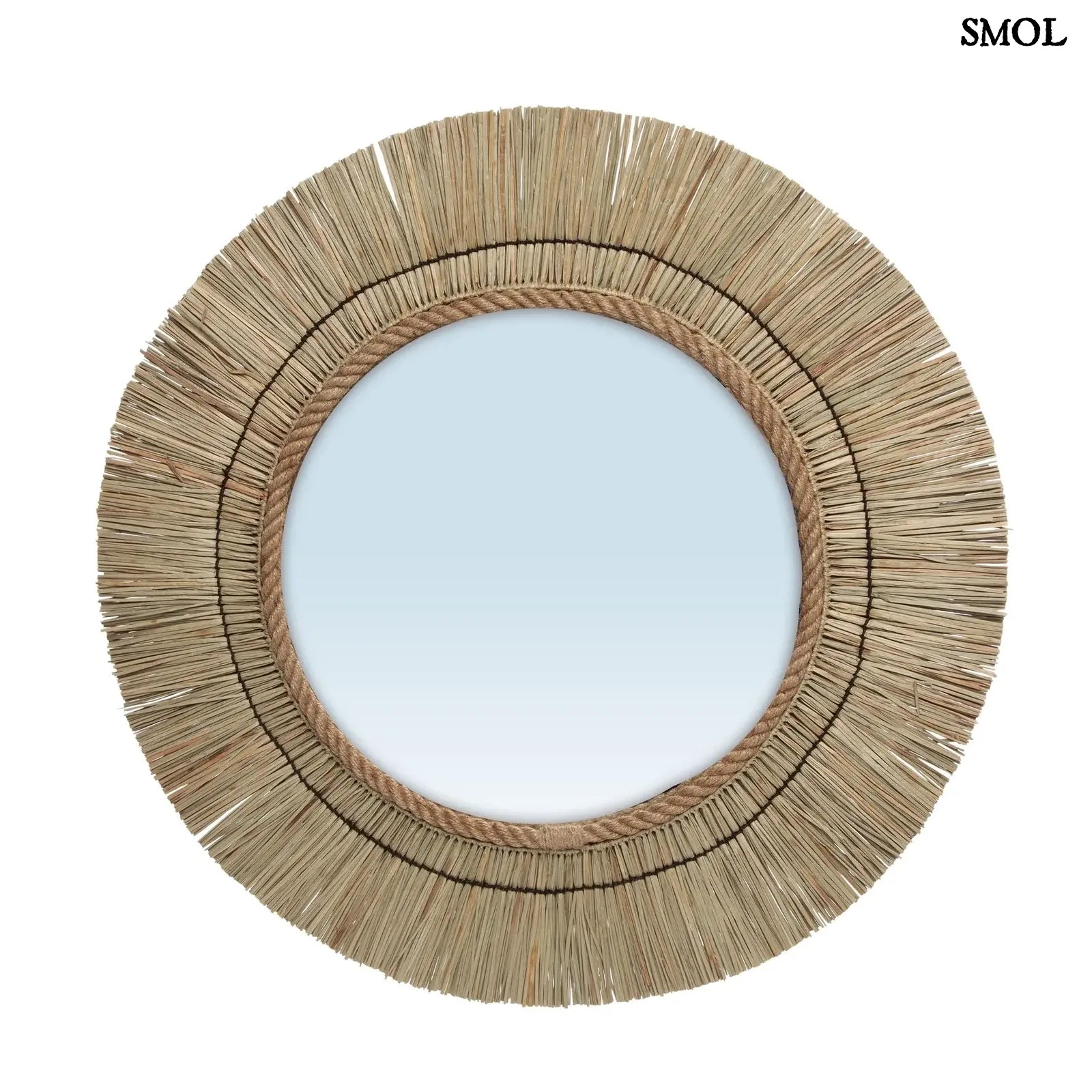 Tükör Természetes Fűből – Kerek, 65 cm | BARTH | SMOL - fehér háttérrel