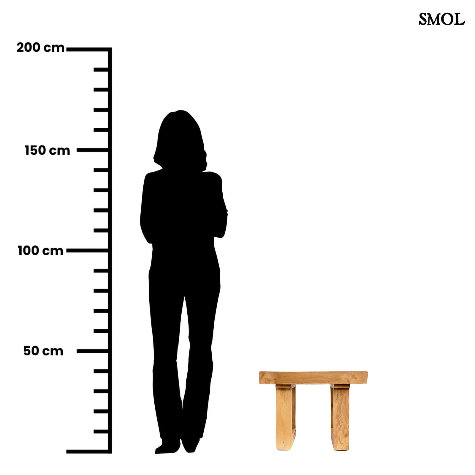 Újrahasznosított Teakfa Kisasztal – Natúr, 50 cm | RECLAIMED TEAK - smol.hu - éretarányosan
