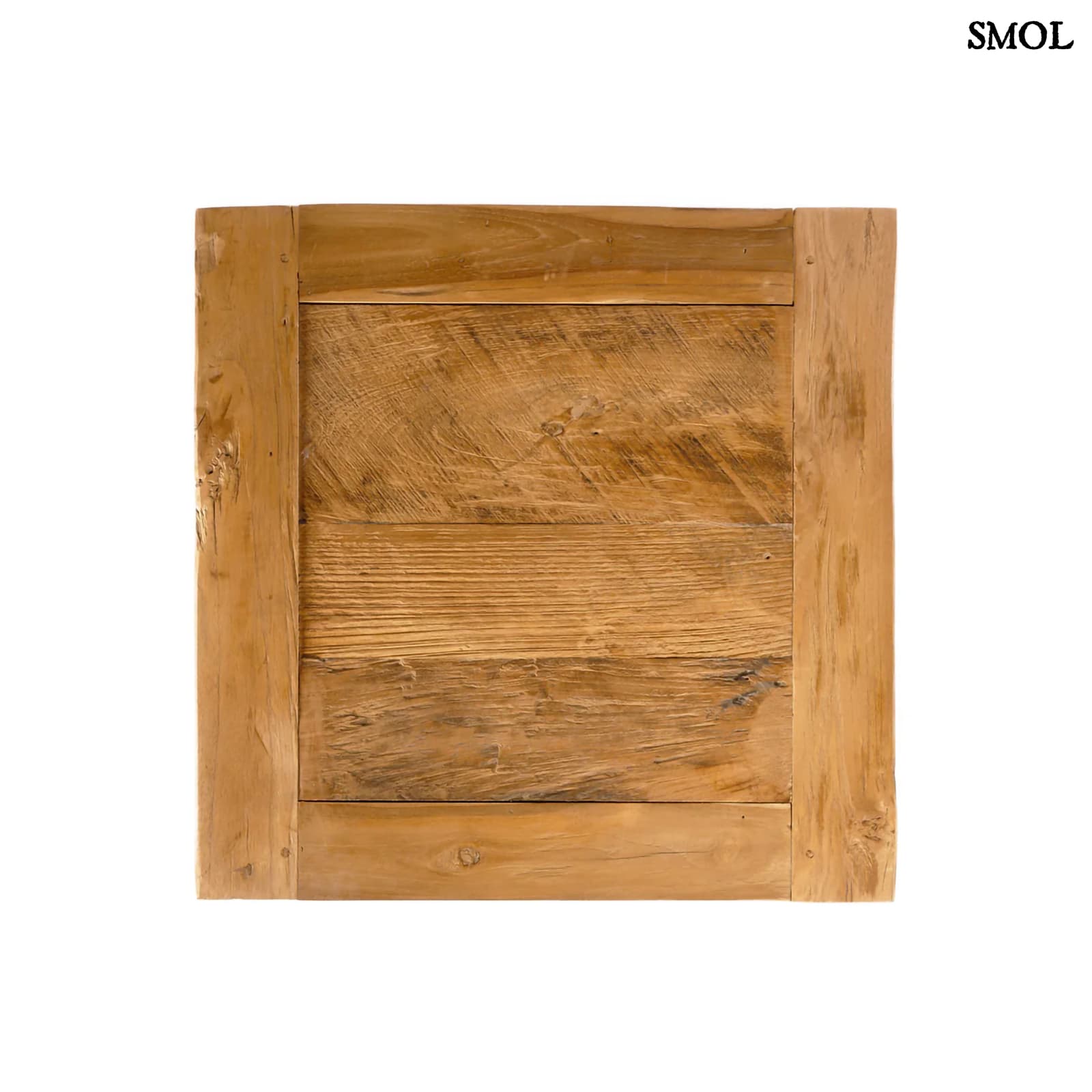 Újrahasznosított Teakfa Kisasztal – Natúr, 50 cm | RECLAIMED TEAK - smol.hu - felülről