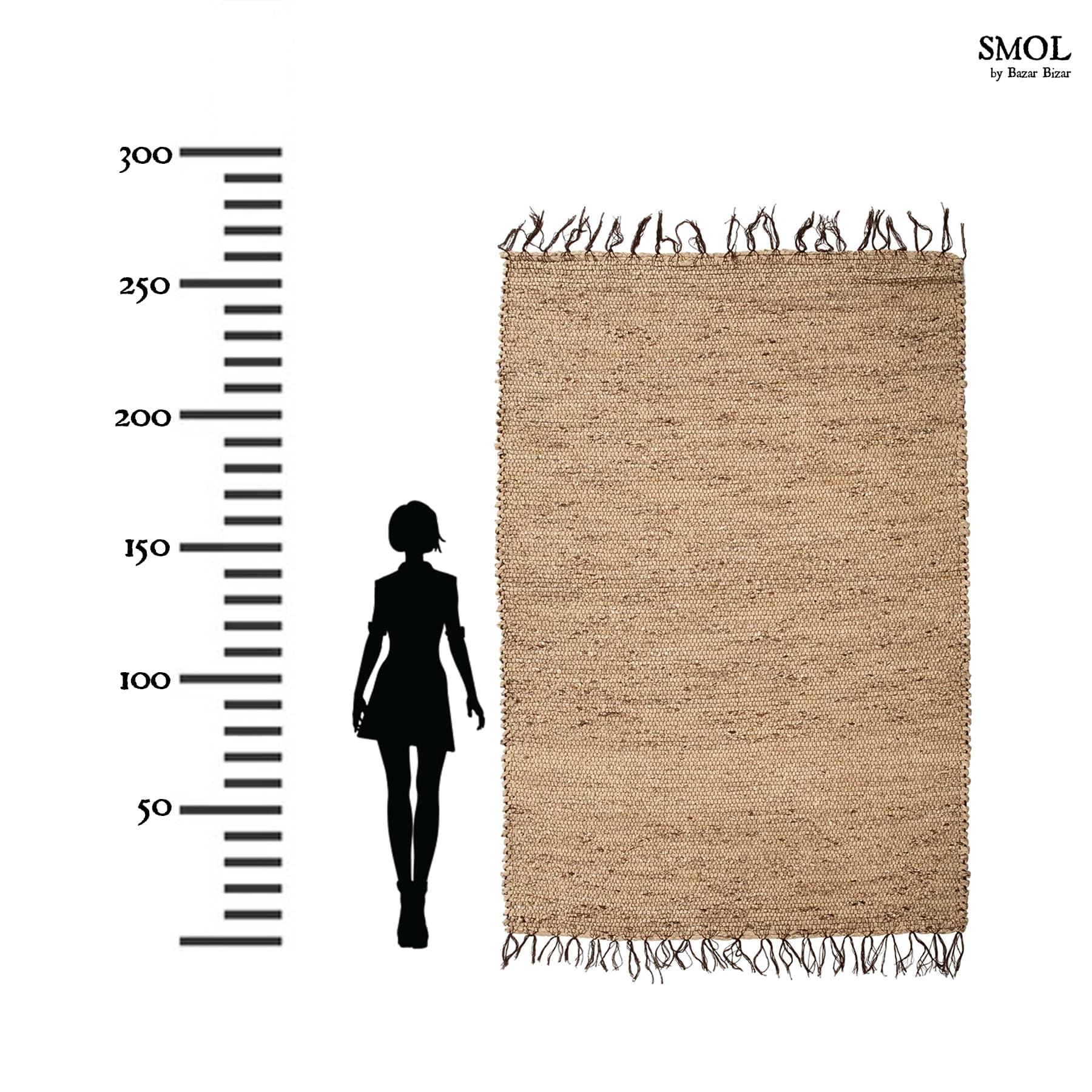 smol.hu -KUWAT, nagy méretű szőnyeg, 260x180 cm méretarányosan