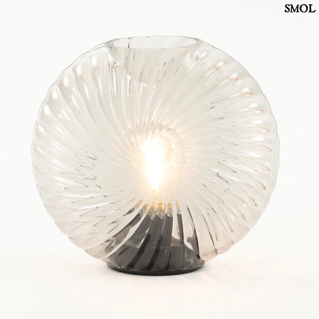 Üveg asztali lámpa - hordozható | FOLFE | SMOL - égő LED izzóval