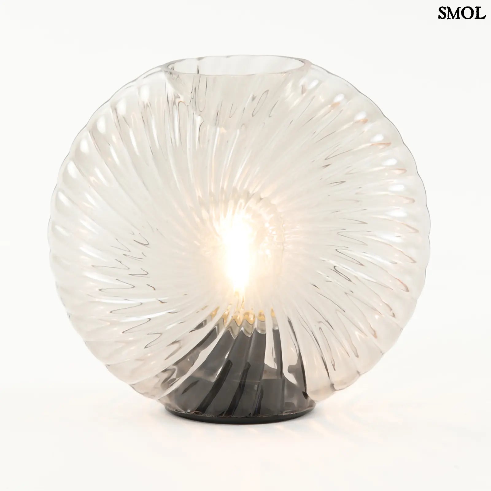 Üveg asztali lámpa - hordozható | FOLFE | SMOL - égő LED izzóval