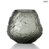 Glass vase – black design vase, L | EARTH CRATER