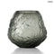 Glasvase – schwarze Designervase, L | EARTH CRATER
