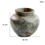 KARLY, terrakotta váza, ⌀29 cm - smol.hu -  méretekkel