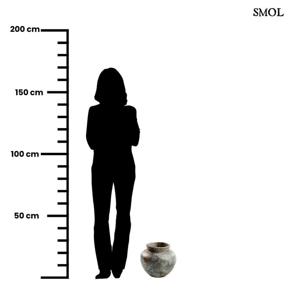 KARLY, terrakotta váza, ⌀29 cm - smol.hu -  méretarányosan