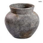 FUNKY, antikolt szürke váza, ⌀33 cm - smol.hu - fehér háttérrel