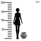 FUNKY, antikolt szürke váza, ⌀33 cm - smol.hu - méretarányosan