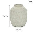 Váza - betonszürke, terrakotta, 22 cm | TRULA - smol.hu - méretekkel