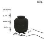 Váza -  fekete, terrakotta, 14 cm | PEAKY - smol.hu - méretarányosan