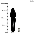 Váza – Kézzel készült, újrahasznosított, sötétszürke üveg váza kocka formával, méretarányosan