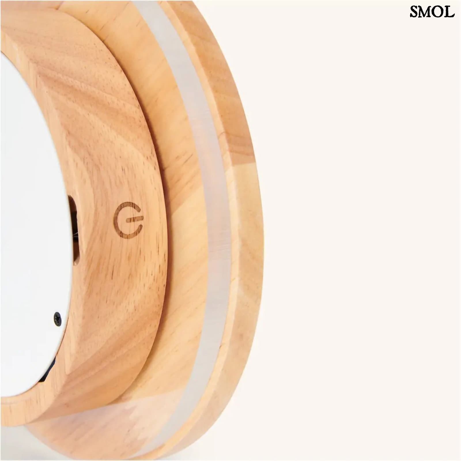 Vezeték Nélküli Fa Fali Lámpa, 16 cm | LOU LIGHT | SMOL - kapcsoló