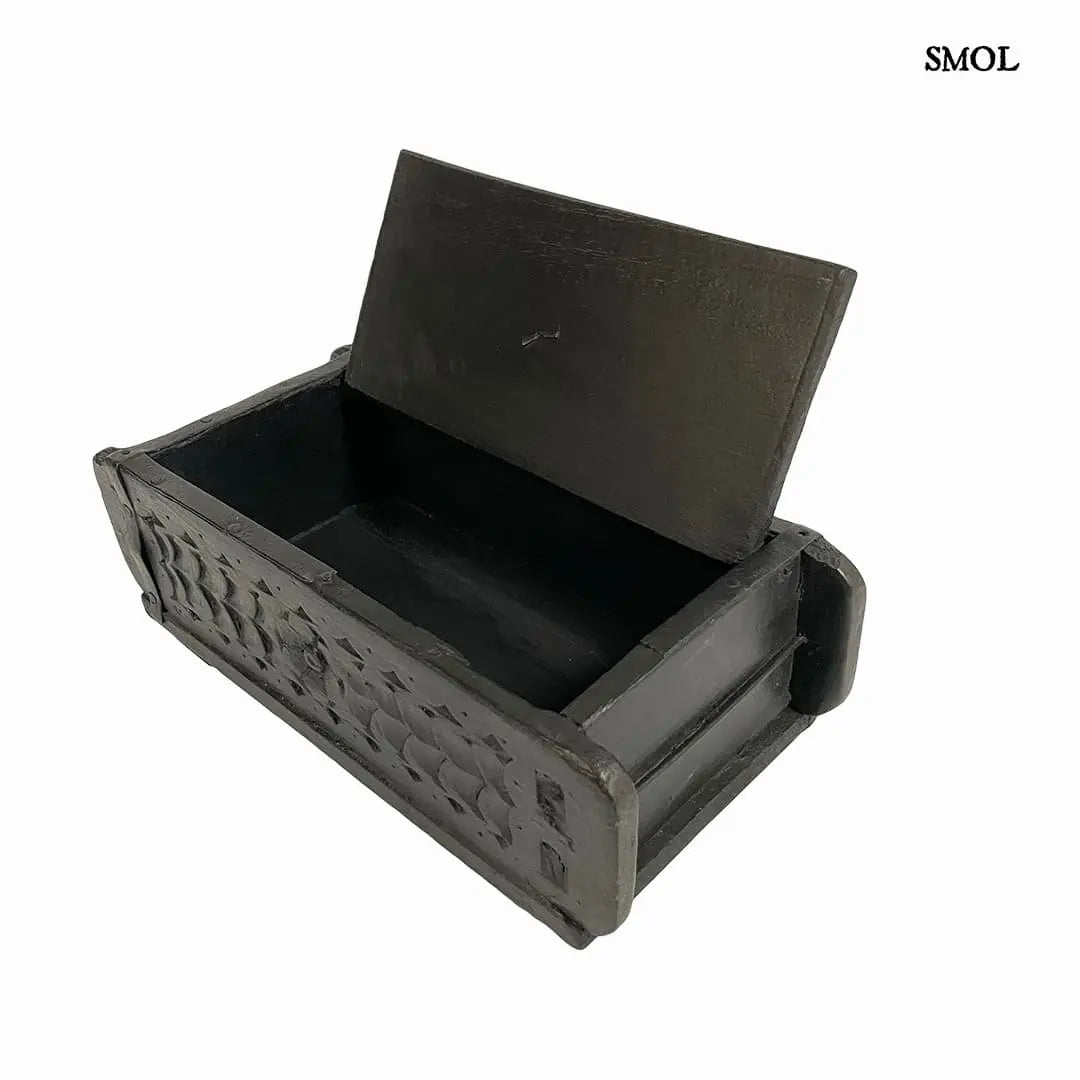 Vintage fa tárolóláda | REPEKA | SMOL - nyitott fedéllel