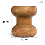 WAYRA, természetes fa kisasztal/ ülőke, 45 cm - smol.hu