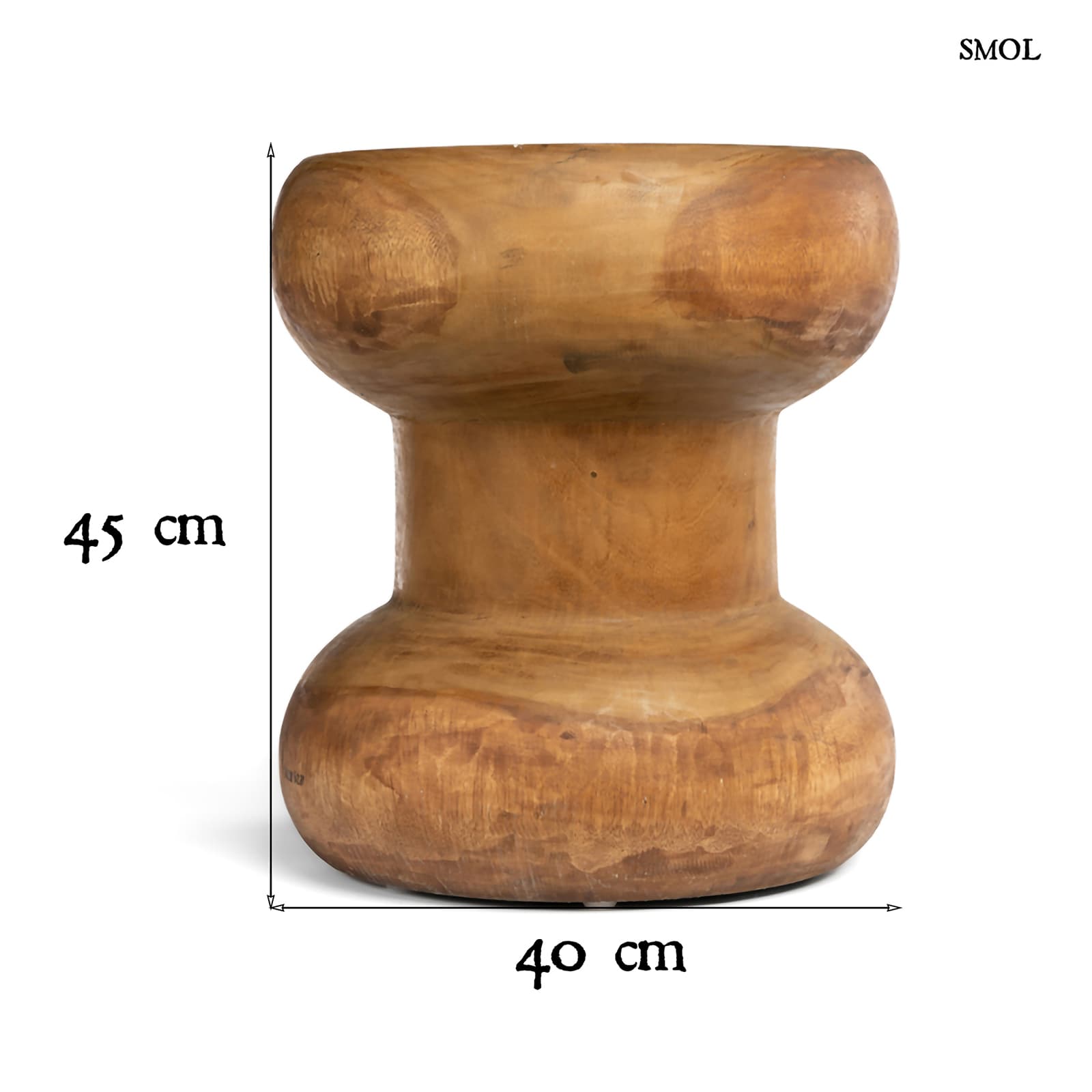 WAYRA, természetes fa kisasztal/ ülőke, 45 cm - smol.hu