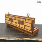 smol.hu -WOODICE, cribbage játékszett mangófából, 27 cm- kinyitva, hátulról