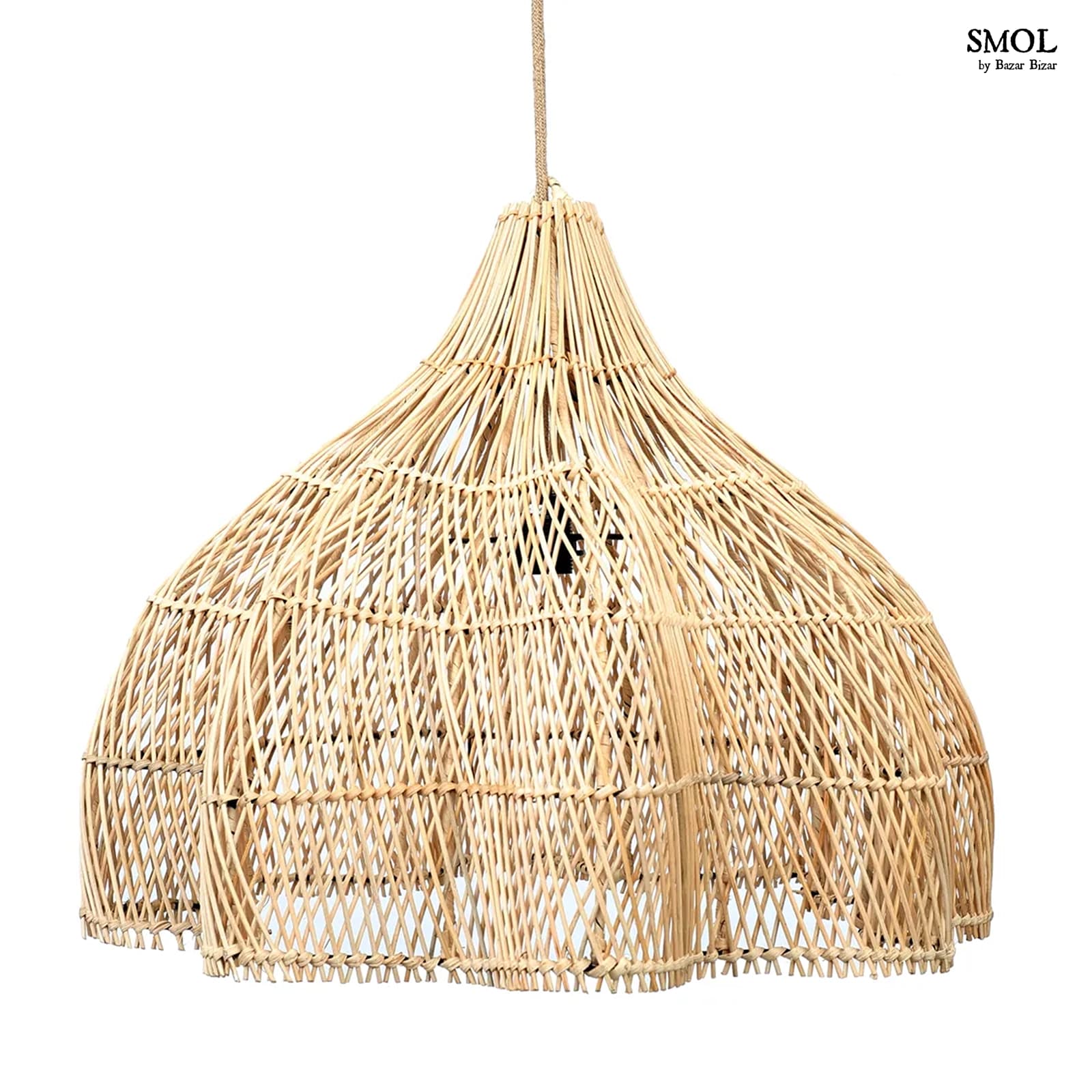 smol.hu -WULAN, natúr, rattan függőlámpa, d60 cm termékképe