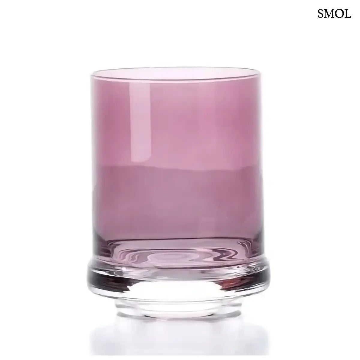 DOF lila vastag talpú whiskys pohár szett 6 db, fehér háttérrel