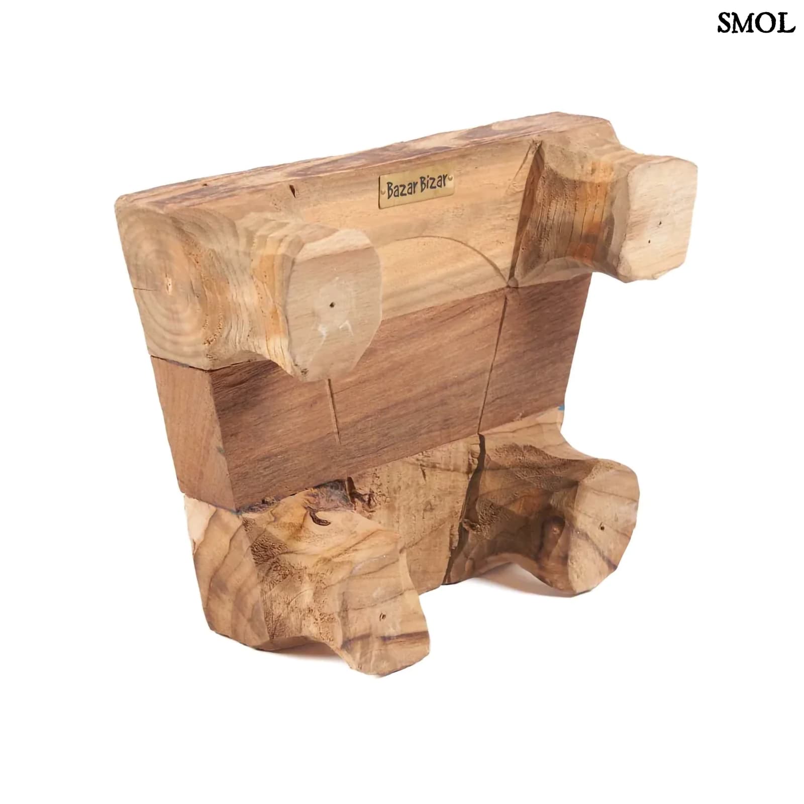 YUMMY, teakfa tálaló tál lábakon, 30 cm - smol.hu - alulról