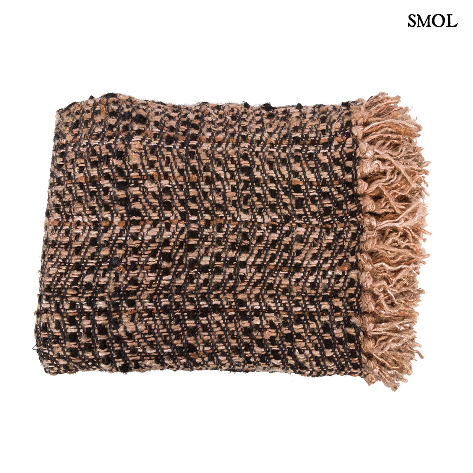 PLAID BLACK COPPER, pamut pléd, 170x130 - smol.hu
