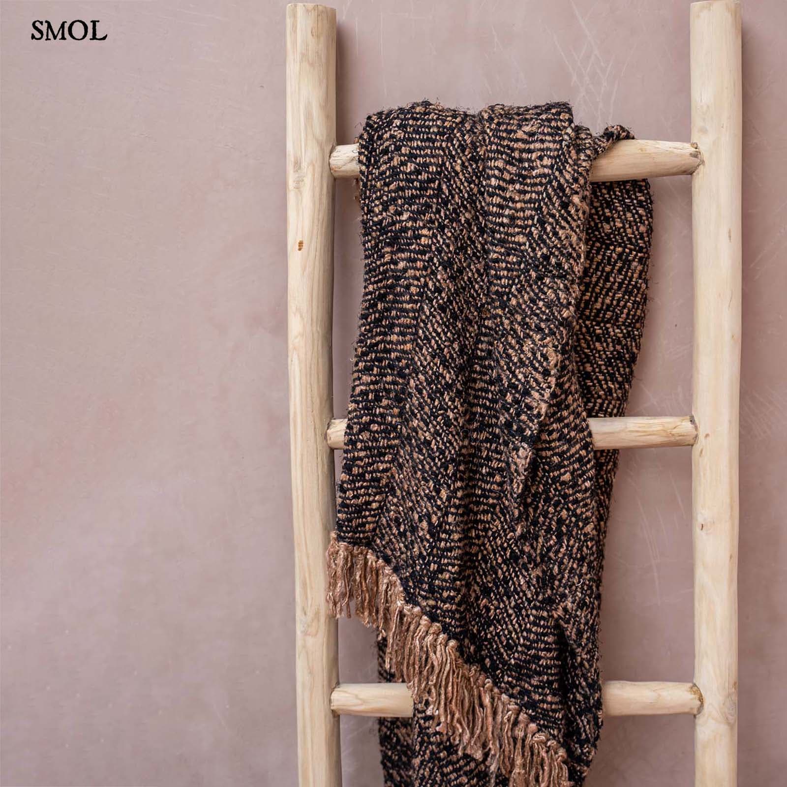 PLAID BLACK COPPER, pamut pléd, 170x130 - smol.hu