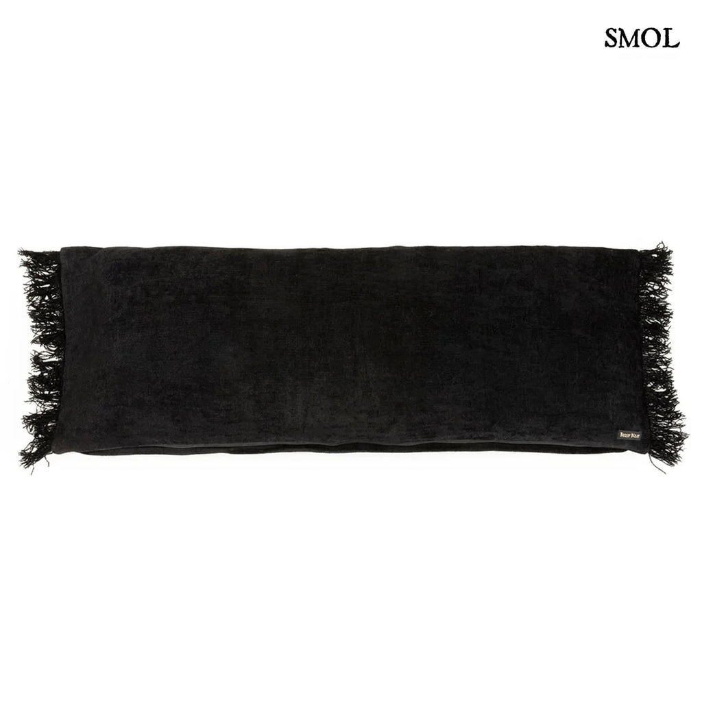 GEE BLACK, bársony díszpárnahuzat, 35x100 - smol.hu