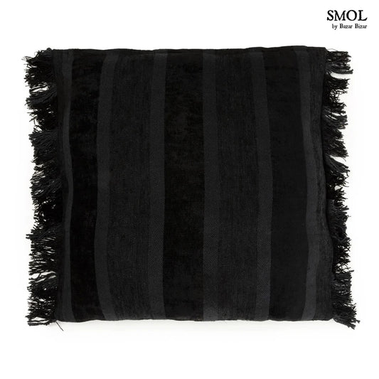 smol.hu -ZWILO, fekete bársony párnahuzat, 60x60 cm termékképe