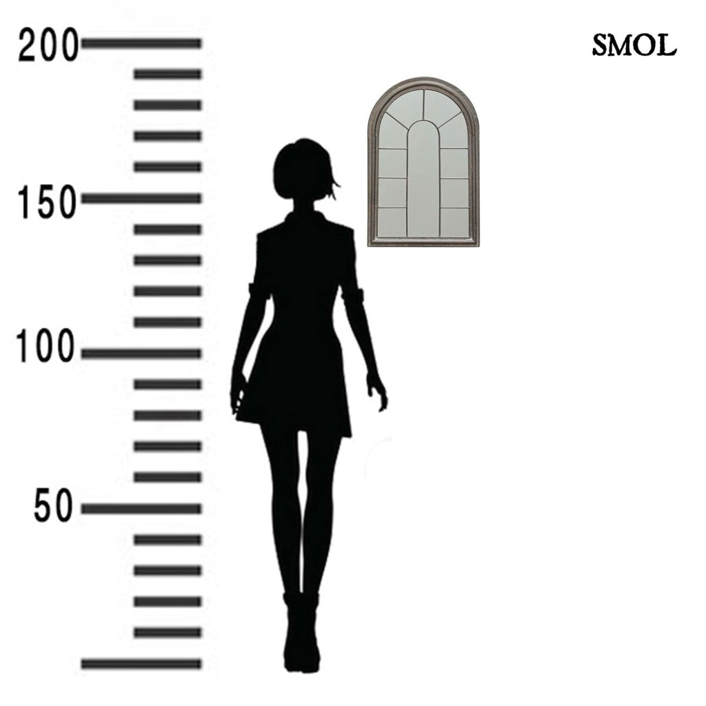 ARRI- vintage falitükör – íves ablak forma, 54 cm - smol.hu - méretarányosan